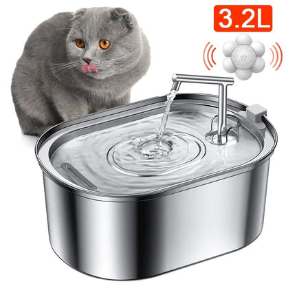 3.2L Stainless Steel Cat Water Fountain